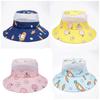 Cartoon Print Summer Sun Hat Mesh Sunshade Hat New Kids Fisherman Hat