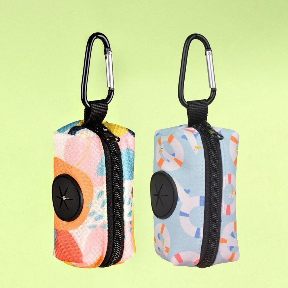 2pcs New PE Dog Poop Bag Dispenser with Hook Zipper Waste Bag Holder Quick Cleanup Hangable Gabage Bag Holder Pet Supplies