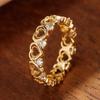 Hollow Hearts Finger Rings for Women Gold Color Available Daily Wear Exquisite Female Accessories Girls Gift Fashion Jewelry
