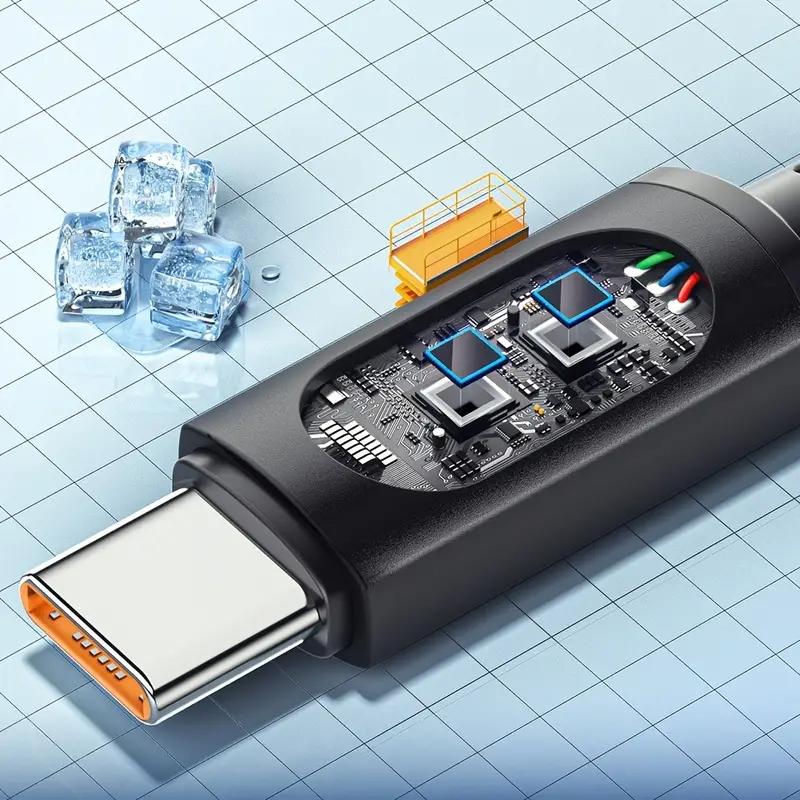 Кабель Essager 100 Вт USB Type C — USB C — быстрая зарядка и передача данных 5 А для ноутбука Samsung S22 Poco F3 iPad
