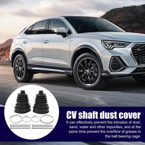 2 шт. Комплект пыльников ШРУСа с 4 хомутами из нержавеющей стали, 6 кабельными стяжками, силиконовый водонепроницаемый пылезащитный комплект для ремонта пыльников полуоси для универсального автомобиля