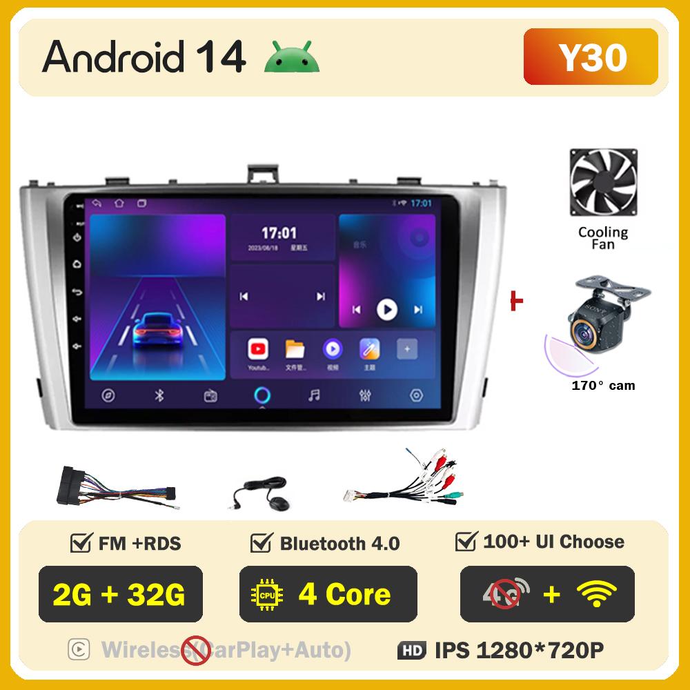 Для Toyota Avensis 3 T27 2008-2015 автомобильный радиоплеер Car Carplay экран Autoradio Mirror Link Android Auto сенсорный экран 8 ядер