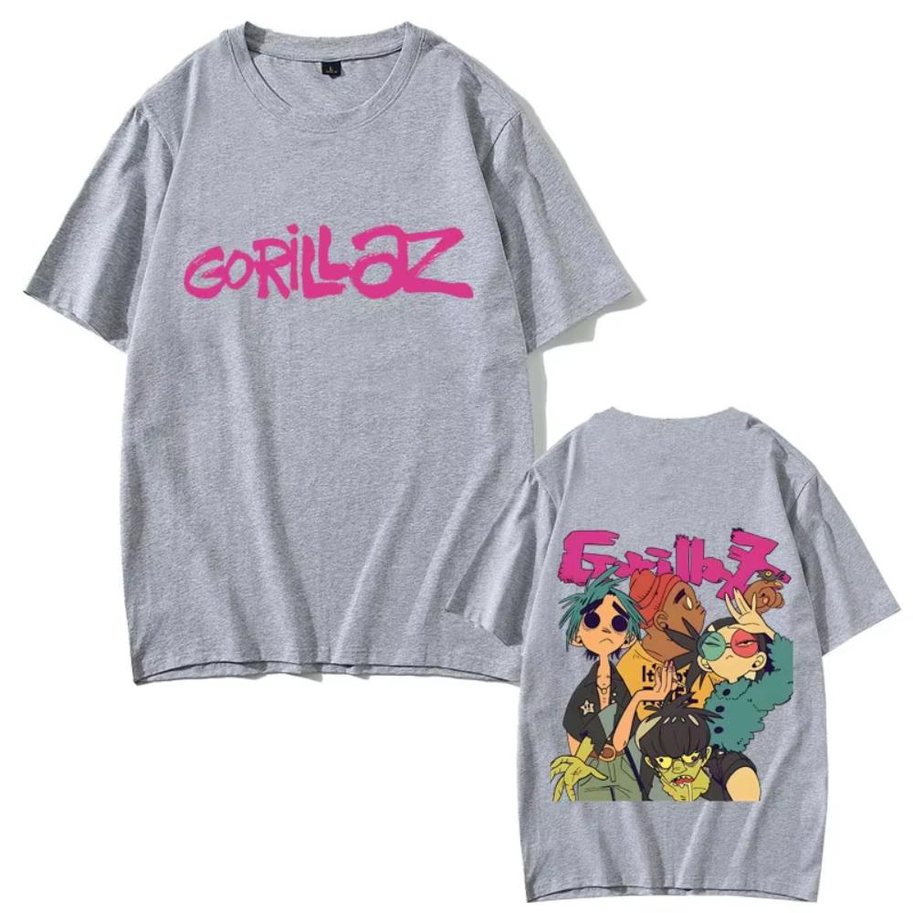 Gorillaz Band TShirt Summer Unisexs Unisex Hip Hop Fashion Oversized Streetwear Male Gothic Rock Alternative Short Sleeve T Shirts