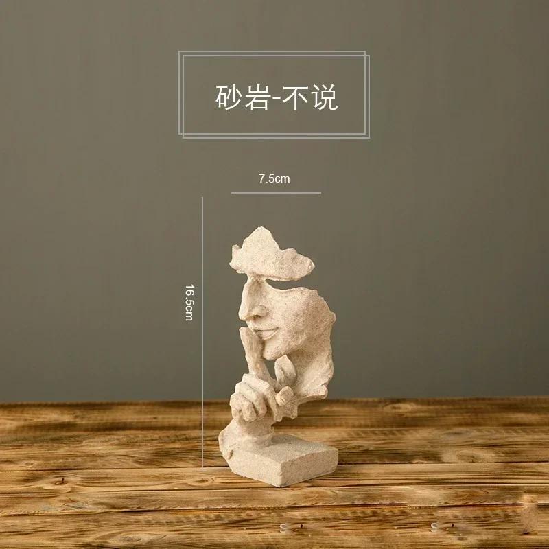 Статуя Абстракция Смола Настольные Украшения Скульптура Миниатюрные Статуэтки Лицо Персонаж Скандинавское Искусство Ремесла Офис Домашнее Украшение