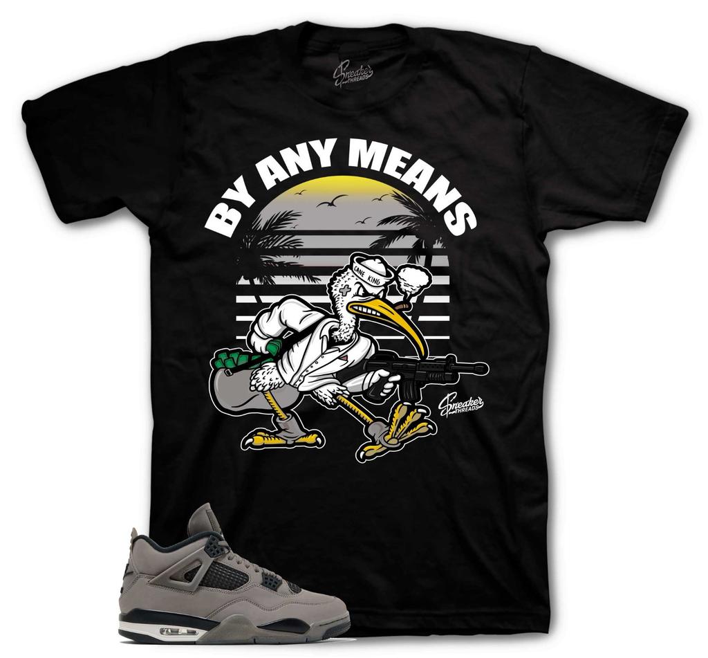 Shirt To Match Retro 4 Cave Stone AJ4 Sneakers - By any Means Tee