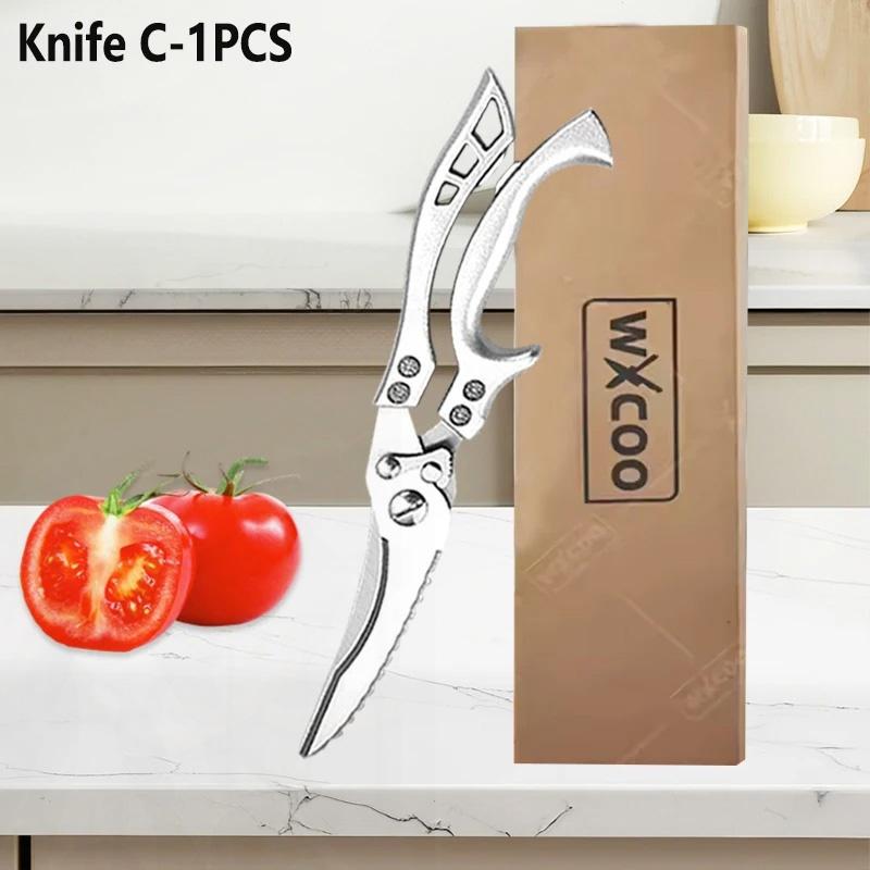 WXCOO Stainless Steel Kitchen Knife Household Cooking Utility Fruit Knife for Meat Cutting Vegetable Knife Kitchen Accessories