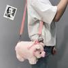 Cute Pig Plush Crossbody Bag For Girls With Soft Material And Inner Zipper Pocket