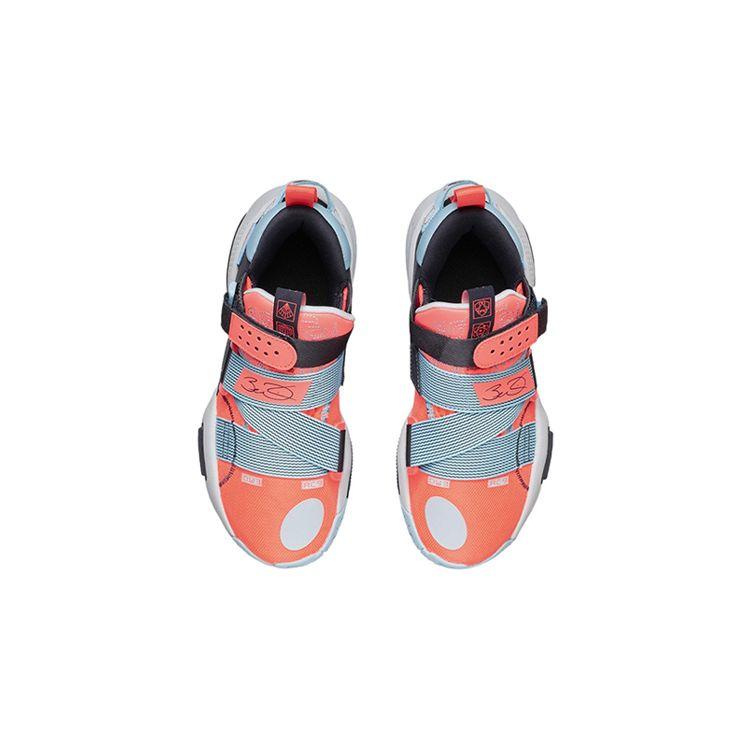 Баскетбольные кроссовки Li Ning All City 9 V2 Youth Low Top, детские кроссовки оранжево-синего цвета ABPR055-2