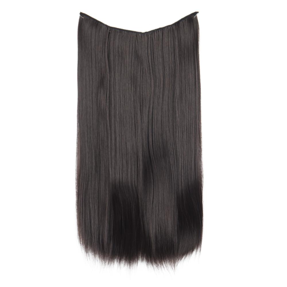 MISS WIG Женские длинные прямые невидимые волосы для наращивания из синтетического волокна, натуральный шиньон, рыбья линия, повседневная одежда, волосы для косплея