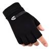 Warm Thick Fingerless Mens Mittens Half Finger Winter Gloves Thermal