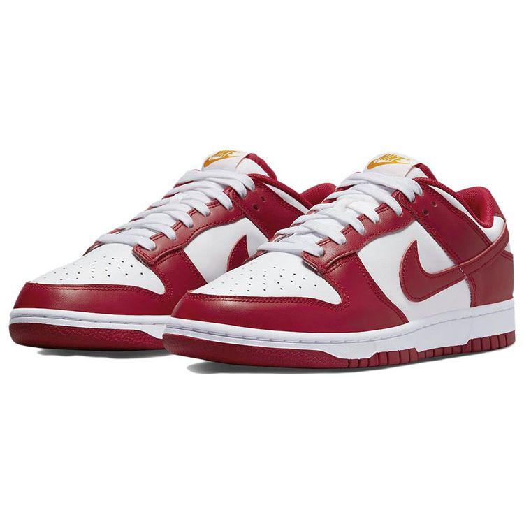 Nike Dunk Low Gym Красные мужские кроссовки Белые университетские золотые DD1391-602