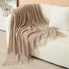 Bedspread Cover Skin-friendly Nordic Knitted Blanket Soft With Tassel Sofa Plaid Blanket Breathable Nap Blanket Airplane
