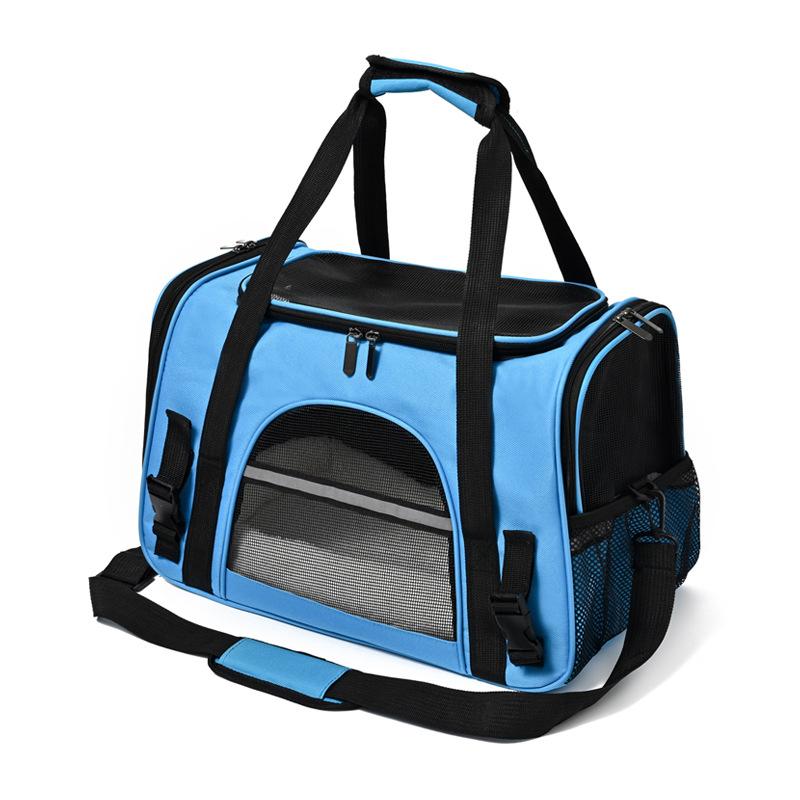 Foldable Cat Bags Soft-Sided Portable Dog Carrier Mesh Breathable Carrier Bags Foldable Cats Handbag Travel Pet Bag Transport Bag