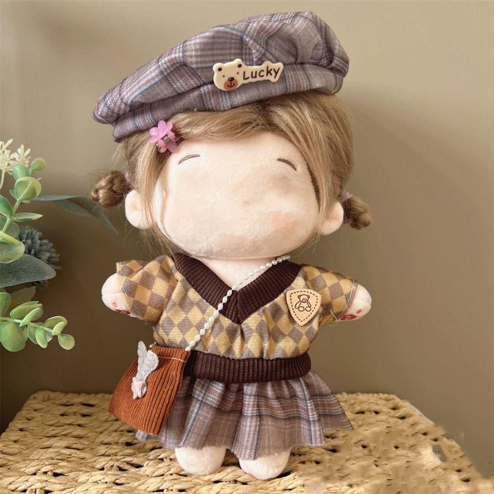 Многоцветный миниатюрный костюм 20 см, головной убор куклы, комплект одежды, игрушечная кукла, одежда, хлопковая мягкая кукла