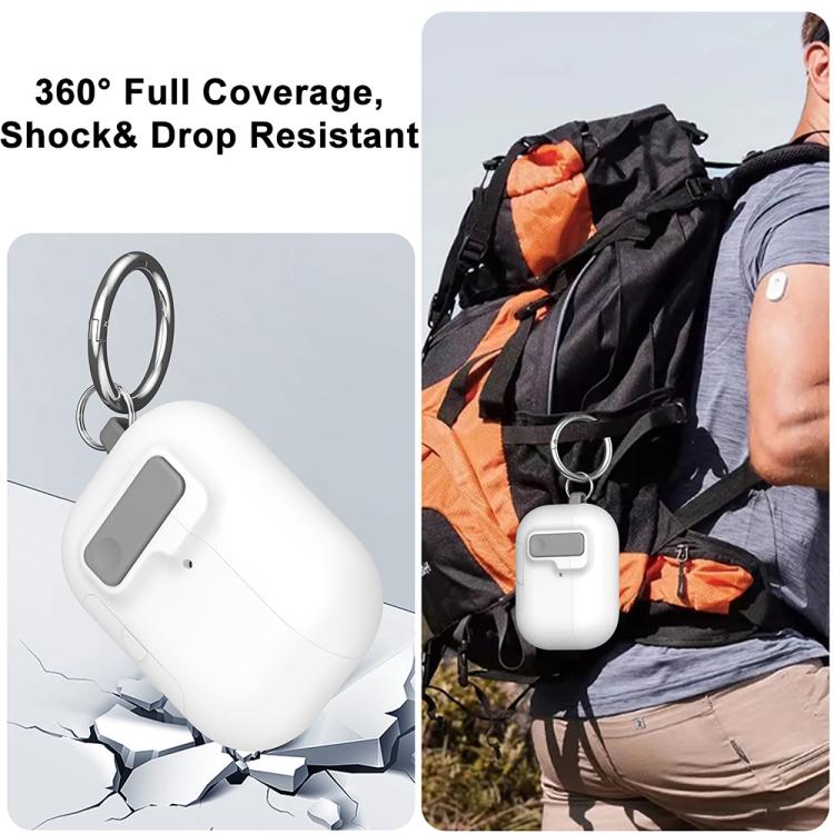 Armor Full-body Earphone Case For AirPods Pro 2 / 1, Secure Lock Shockproof Protective Cover with Metal Hook