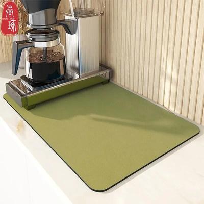 Сплошной цветной коврик для сушки, 1 шт., коврик для кухонной стойки, нескользящий впитывающий коврик, коврик для слива, кухонные принадлежности