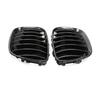 1Pair Car Front Hood Bumper Kidney Grille Grill Single Line Chrome Black For BMW X5 E53 2004 2005 2006 51137113733 51137113734