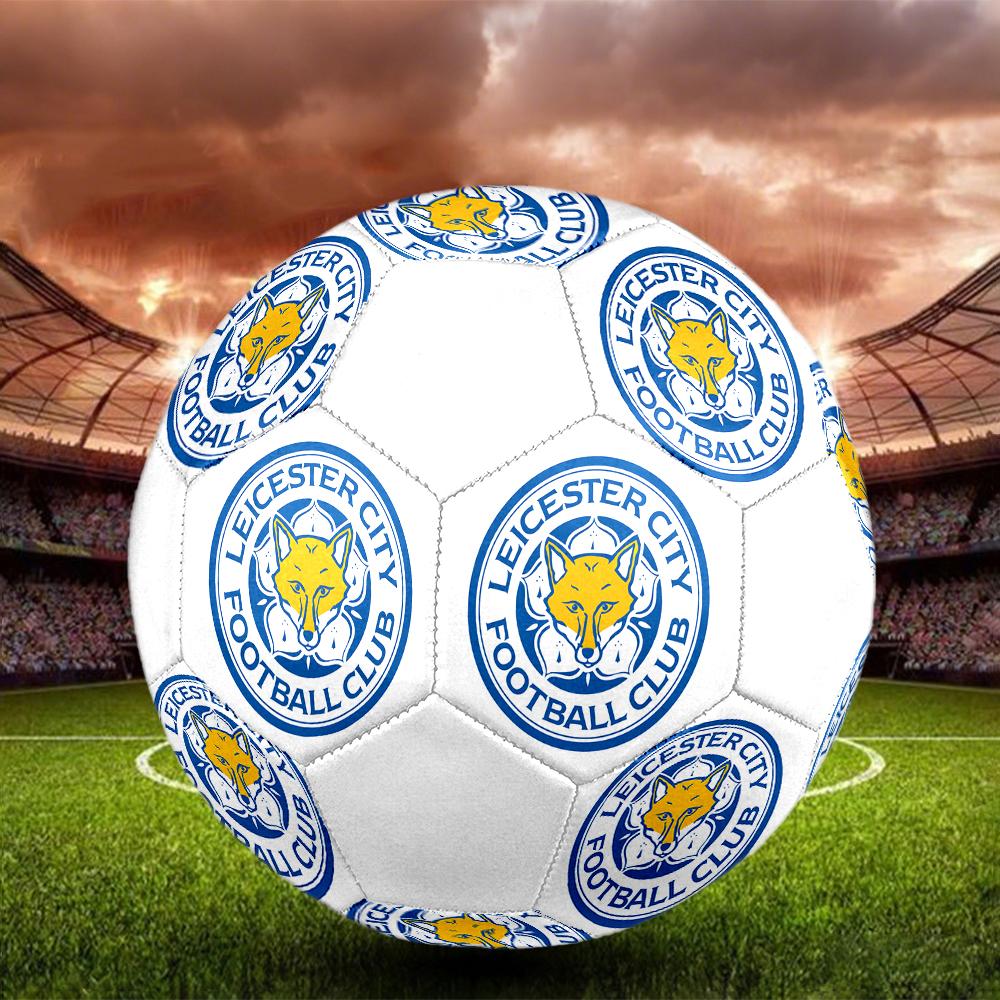 Leicester City size5 Soccer Ball, colorful, suitable for all ages, machine-stitched, PVC material, competition grade,durable and high bounce
