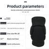 Black Elastic Breathable Thickened Sponge Embossed Knee Pads Football Basketball Volleyball Anti-drop Anti-collision Sports Protective Gear