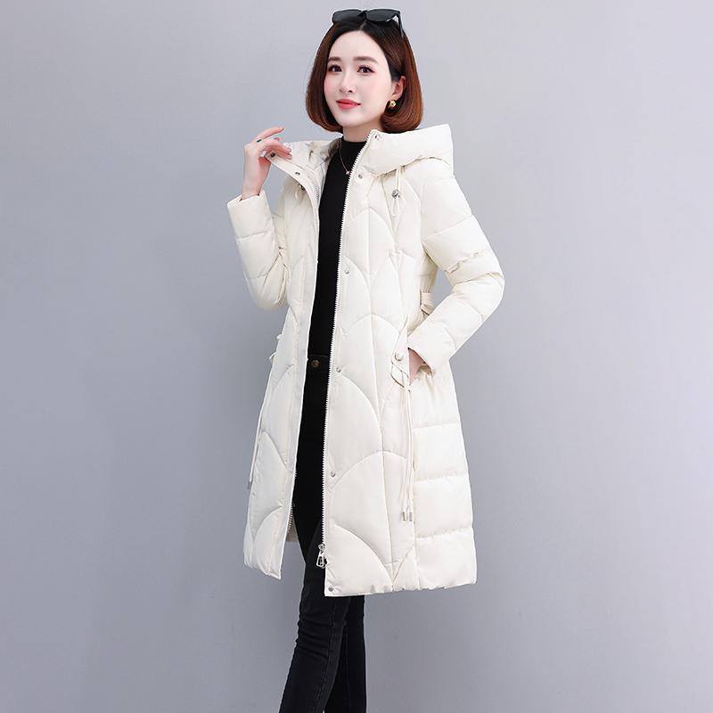 Зимние женские длинные парки с капюшоном, новинка 2023 года, плотное теплое хлопковое стеганое пальто с зимней курткой Beit для женской одежды