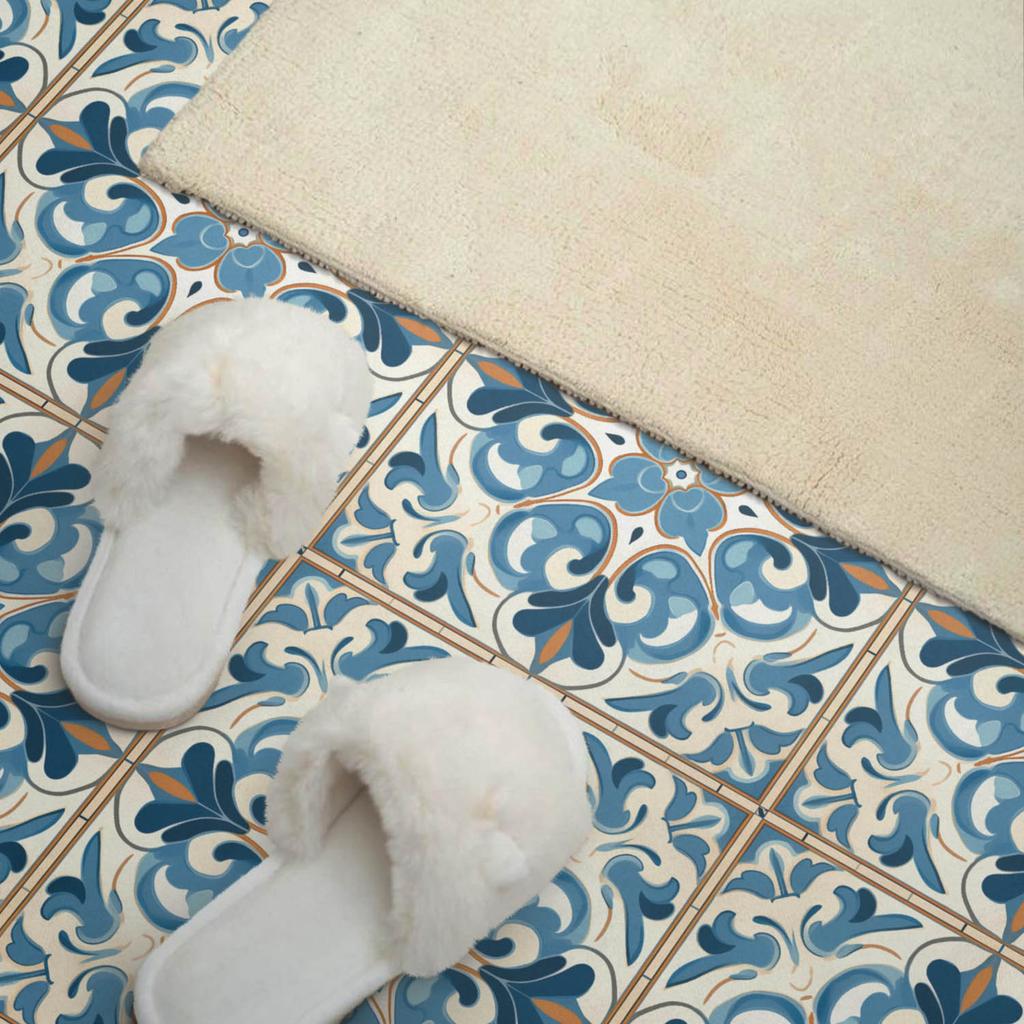 Self-Adhesive Vinyl Panel With Print 100x50 cm Plant Pattern in Symmetry