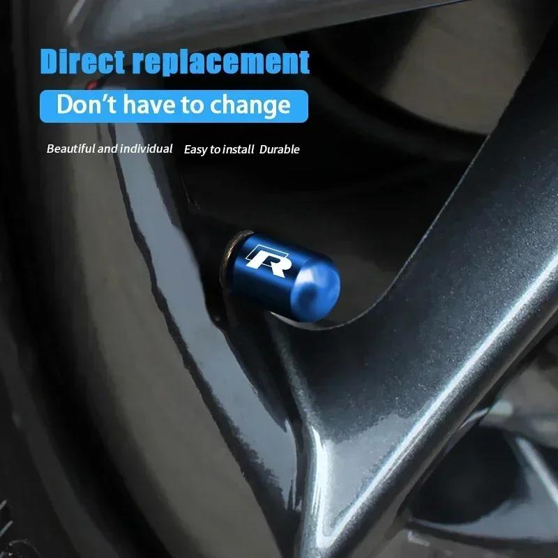 Для VOLKSWAGEN VW 4 шт. Колпачки на ниппель автомобильных шин для Volkswagen Rline Golf GTI Bora Passat Jetta Beetle Scirocco Lavida POLO CC Авто W