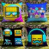 Игровой Мультяшный G-Geometry Dash игра Наволочка для дома и автомобиля Двухсторонний чехол для подушки: Двусторонняя конструкция для максимального комфорта