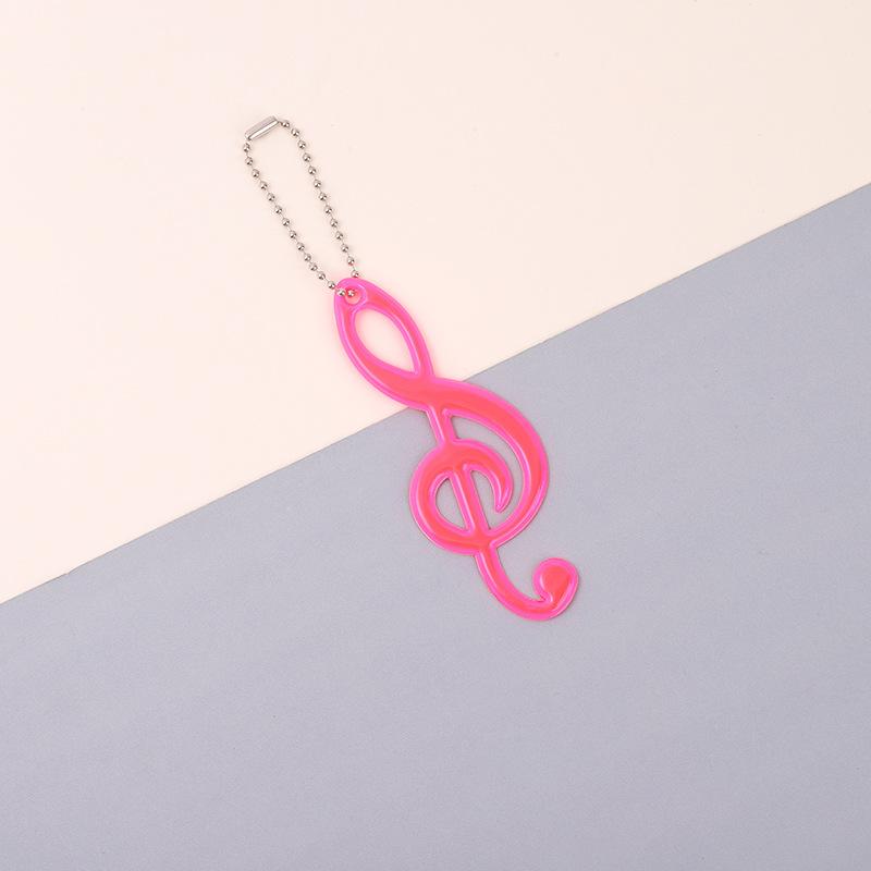 2Pcs Color Music Safety Reflector Reflective Keychains Car Keyrings Charm Bag Accessories for Jacket BackPack Strollers Wheelchairs