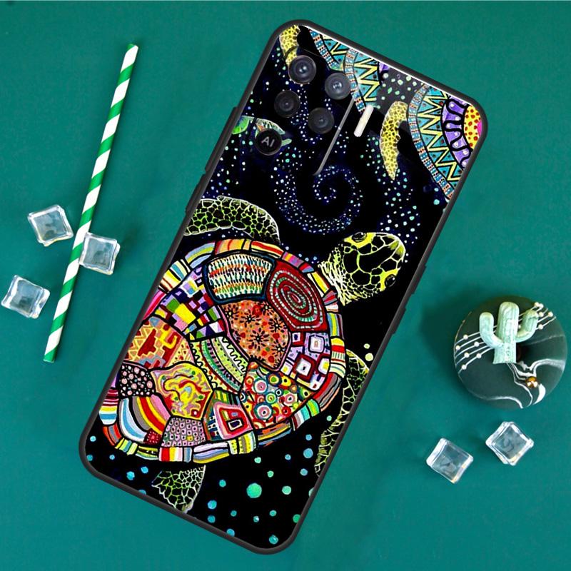 Чехол для телефона с морской черепахой для Oppo A18 A38 A58 A78 A98 A40 A60 A80 A91 A15 A17 A74 A94 A54 A57S A16 A76 A96