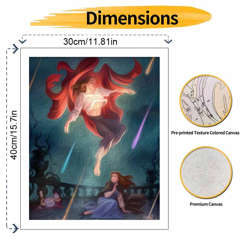 Disney Beauty and the Beast oil painting art handmade diy painting home decoration gift