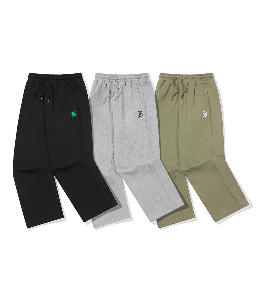 BEENTRILL B Gothic Logo Sweatpants (Black)