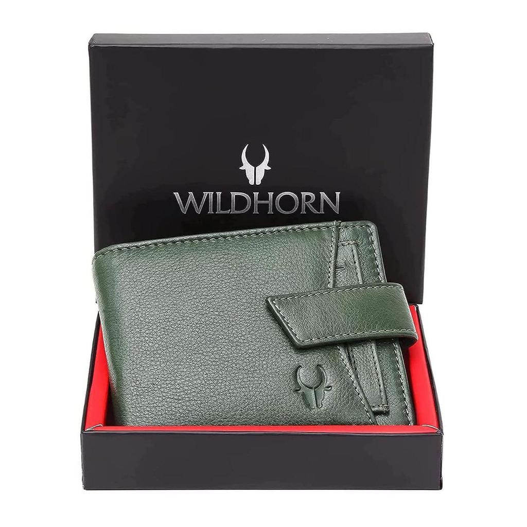 Черный кожаный кошелек для мужчин WildHorn