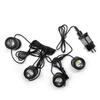 Set of 4 Warm White Pond Lights LED Submersible Fountain Lights IP68 Waterproof Underwater Landscape Spotlights with