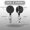 Rope Retractable Work Permit Card Set Hard Shell Protective Carabiner Reel Clip Student Card Protector Keychain Attachment