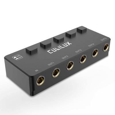 Cubilux Audio 5 Splitter с 1 входом 5 выходом, мм наушники 5-канальный разветвитель сигнала музыкальных электронных инструментов 6,35 мм переключатель, 6,35 разветвитель, 1/4