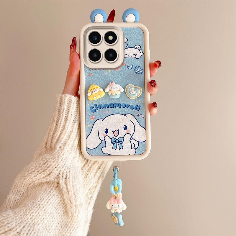 KEYSION Милый чехол с 3D-мультяшным рисунком для HONOR X6b с браслетом, мягкий силиконовый противоударный чехол для телефона Huawei Honor X6b 4G