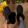 Thick-soled Snow Boots Women's Winter Large-size Metal Buckle Plush Cotton Shoes
