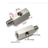 Боковые отверстия из нержавеющей стали 1/8"NPT с внутренней резьбой на M12 M10 M14 1/8NPT 1/4NPT Соединитель датчика давления масла Подающий трубопровод Манометр Тройник-адаптер