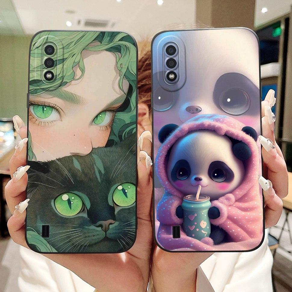 Чехол для Samsung Galaxy A01 Модный Чехол с Рисунком Цветов Мягкий Матовый ТПУ Чехол для Телефона для Samsung A01 GalaxyA01 SM-A015F ТПУ