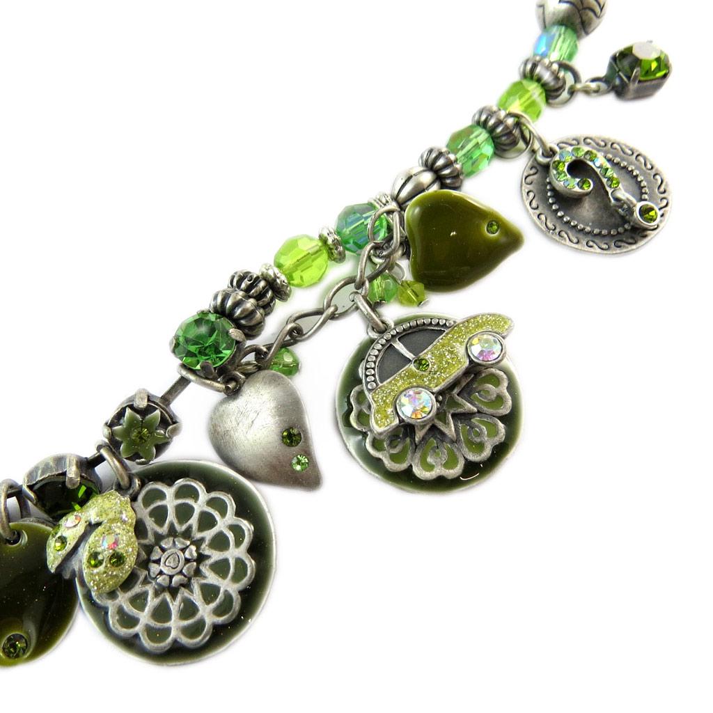 Les Trésors De Lily [E2585] — Зеленый дизайнерский браслет Tour du Monde