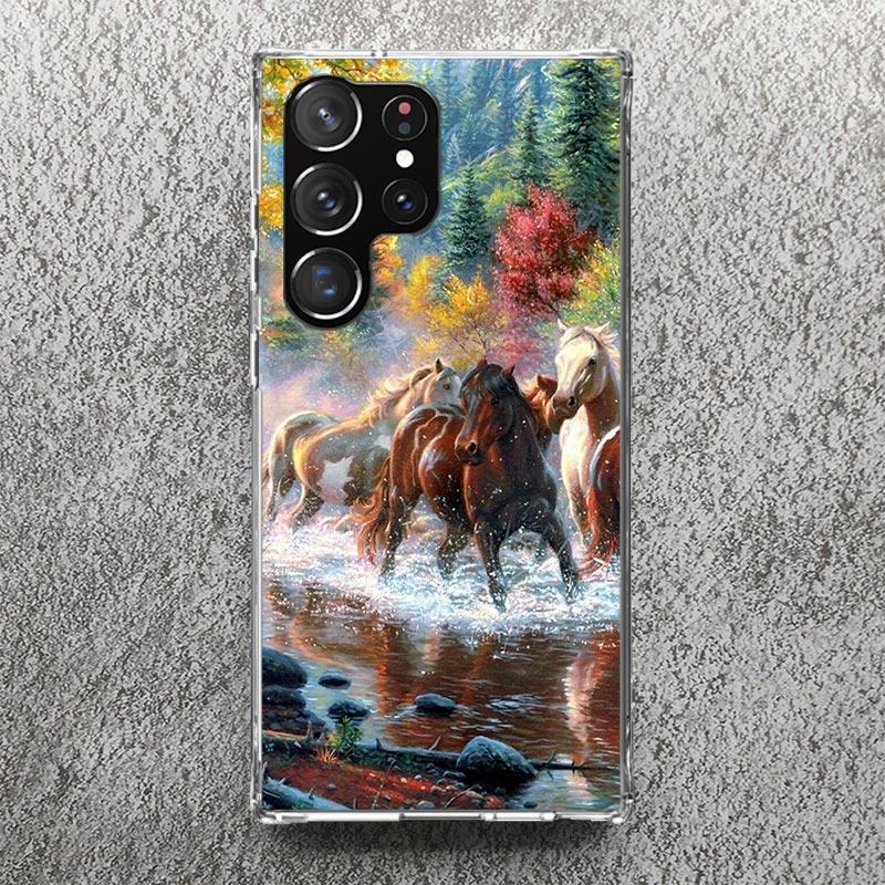 Чехол для телефона "Великая Красота Лошади, Скачущая" для Samsung Galaxy S25 S24 S23 Ultra S22 Plus S21 S20 FE S10 + S25Ultra S24U Мягкий чехол