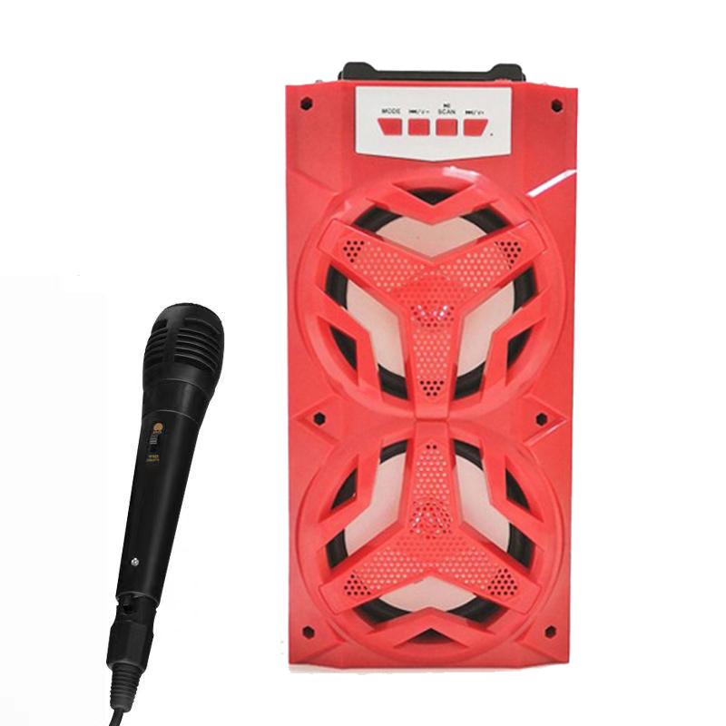 10W Karaoke Outdoor Portable Sound Box Speaker Wireless Large Home Theater Bluetooth Party Speakers With Wired Microphone