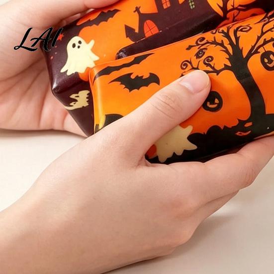 Slow Rebound Fidget Tools 1/3/12Pcs Halloween Butter Bar Squeeze Toy Ghost Pumpkin Stick Sensory Toy for Stress Relief Trick or Treat Party