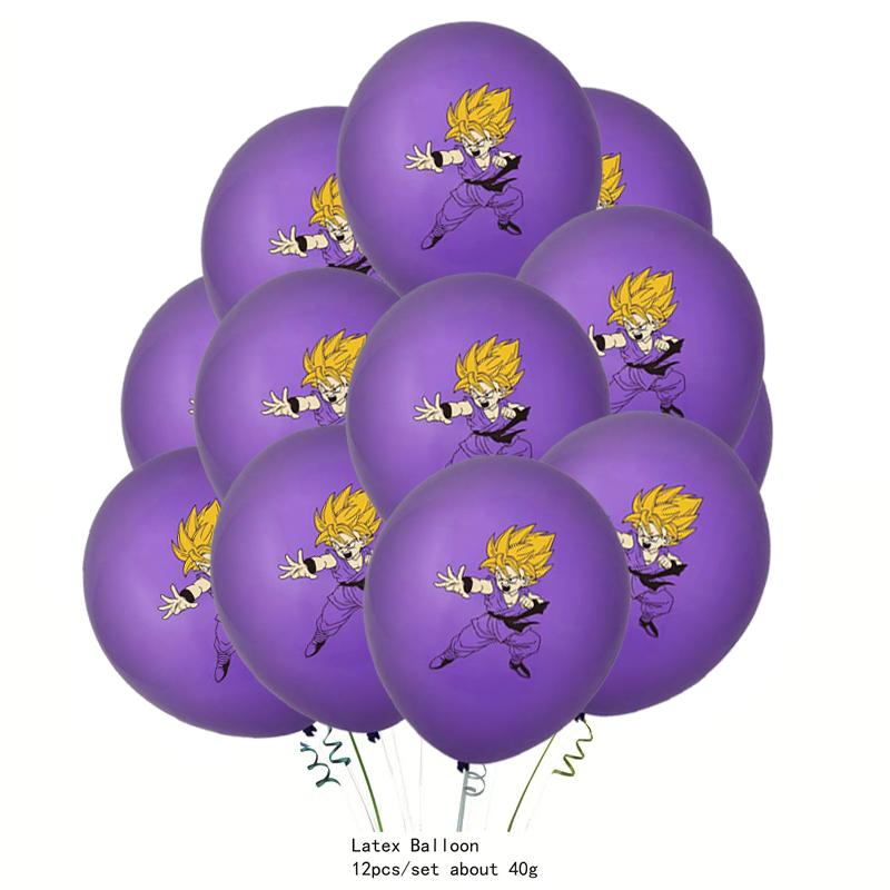 12pcs 12Inch Dragon Ball Latex Balloon Party Supplies Son Goku Party Balloon Balloons Kids Birthday Party Dcorations Gift Toys
