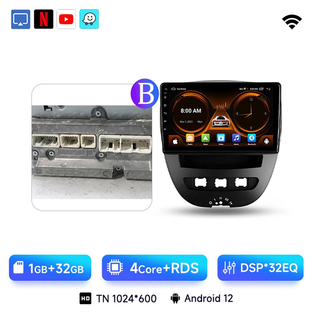 JIUYIN Android Автомагнитола Мультимедийный плеер Стерео Для Peugeot 107 Toyota Aygo Citroen C1 2005-2014 Navi Беспроводной Carplay Авто