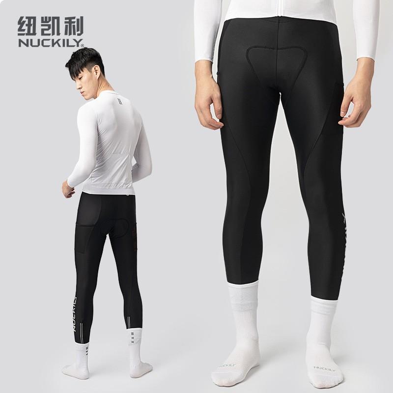 NUCKILY Mens Winter Fleece Cycling Pants Warm Road Mountain Bike Tights
