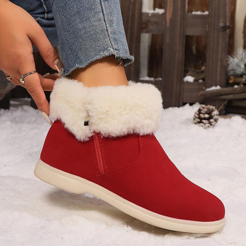 Женские меховые теплые ботильоны из замши, зимняя обувь 2025 года, новый брендовый тренд, короткие плюшевые туфли на плоской подошве, ботинки «Челси», спортивная повседневная обувь, Botas