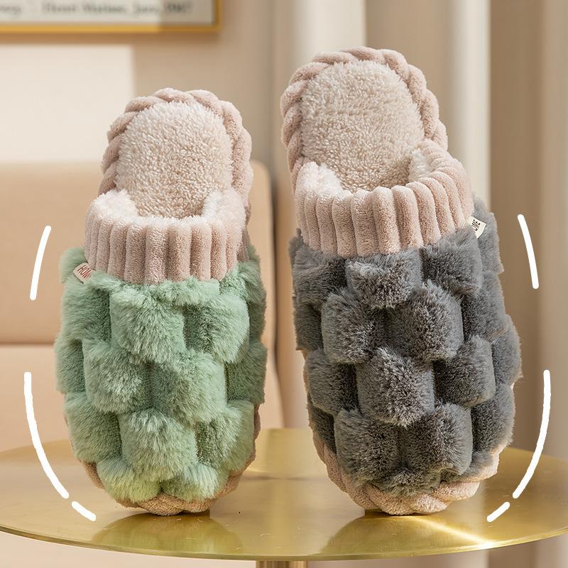 Cotton slippers women's autumn and winter popular household non-slip warm cotton slippers men