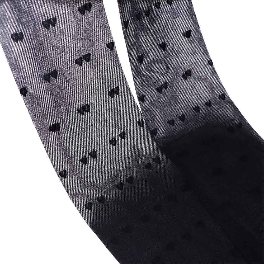 Transparent Flower Glass Silk Dots Mesh Pantyhose Korean Stockings Women Bow Tights Heart