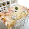 Decorated Wall Tablecloth Fashion Flower Pattern Waterproof Thicken Rectangular And Round Table Cloth For Wedding